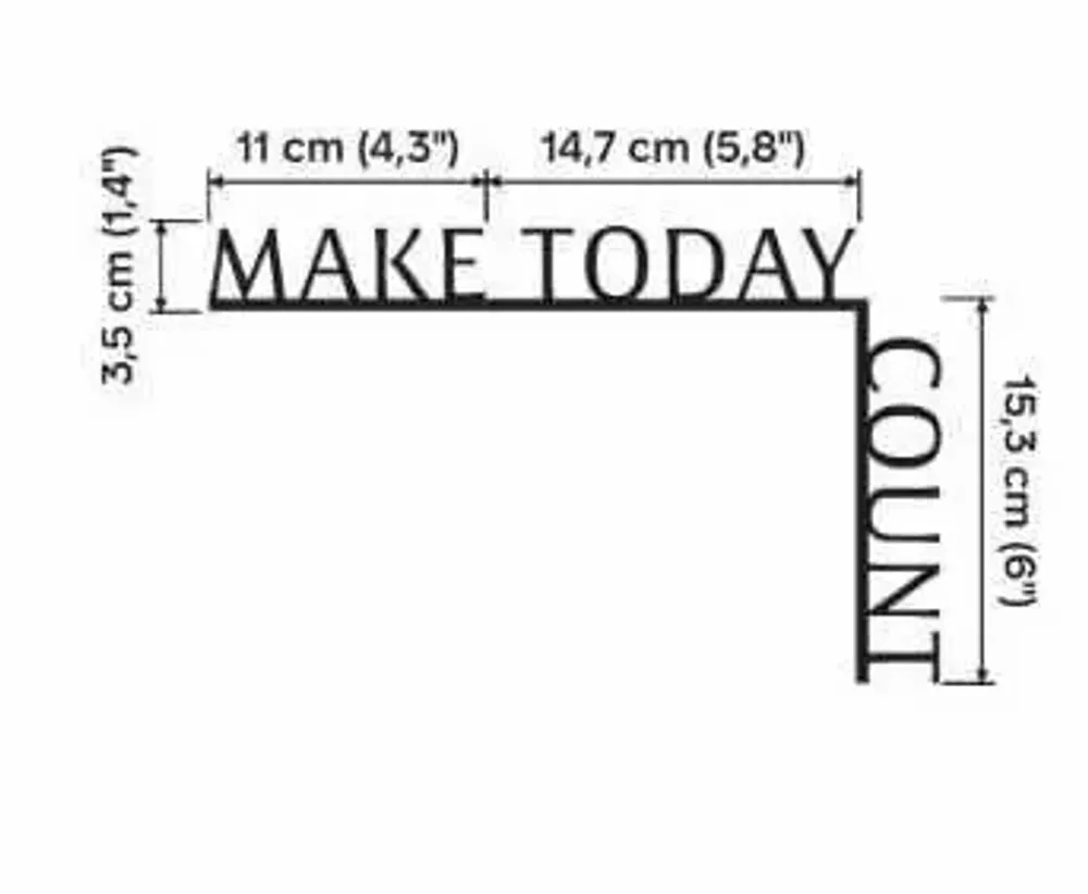 Objets de décoration - Citation d’angle en bois – « Que ce jour compte » - ENJOY THE WOOD