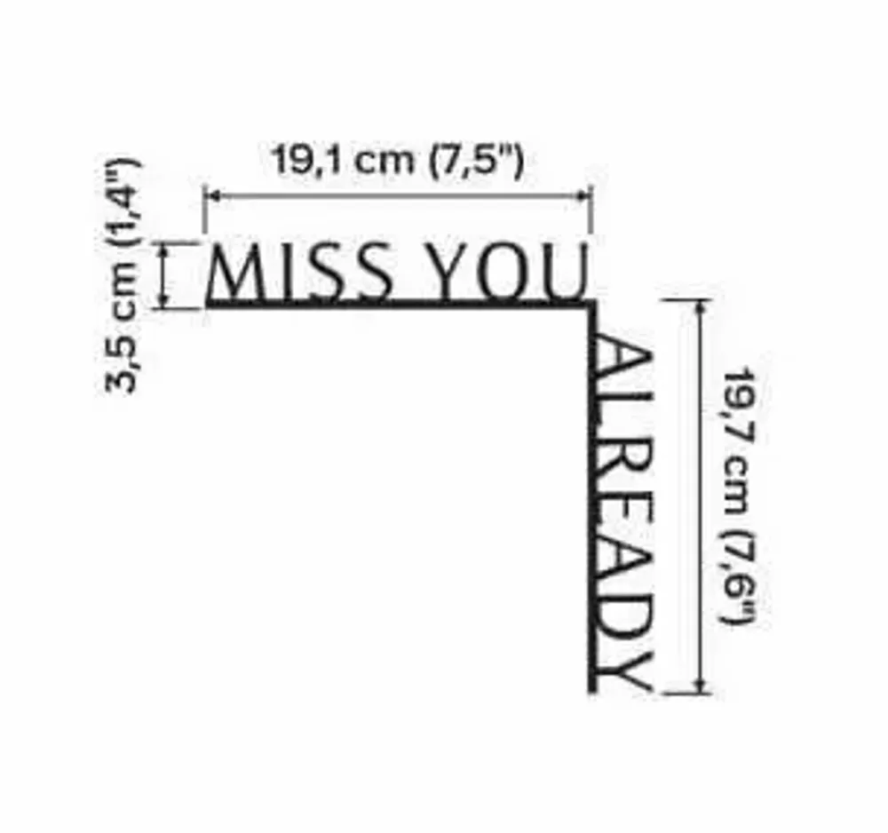 Objets de décoration - Citation d’angle en bois – « Tu me manques déjà » - ENJOY THE WOOD