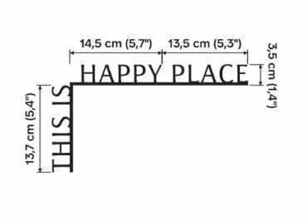 Decorative objects - Wooden Corner Quote this is happy place - ENJOY THE WOOD