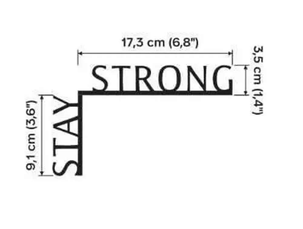 Objets de décoration - Citation d’angle en bois – « Sois fort » - ENJOY THE WOOD