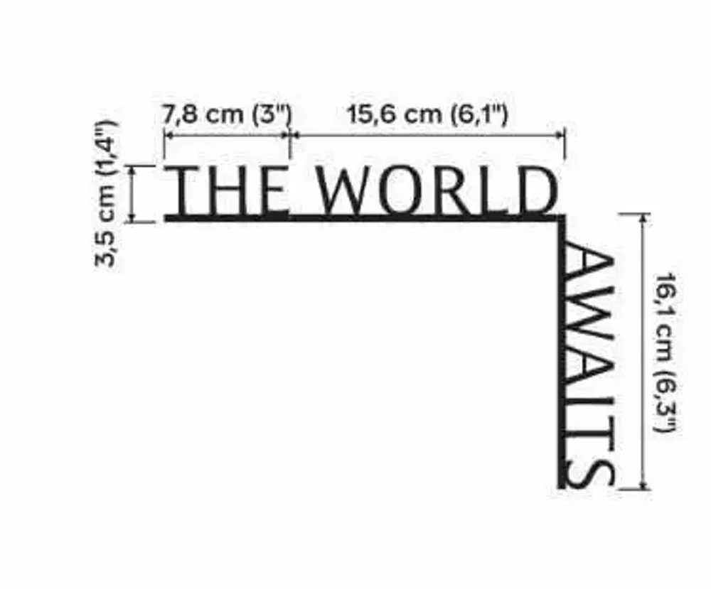 Decorative objects - Wooden Corner Quote the world awaits - ENJOY THE WOOD