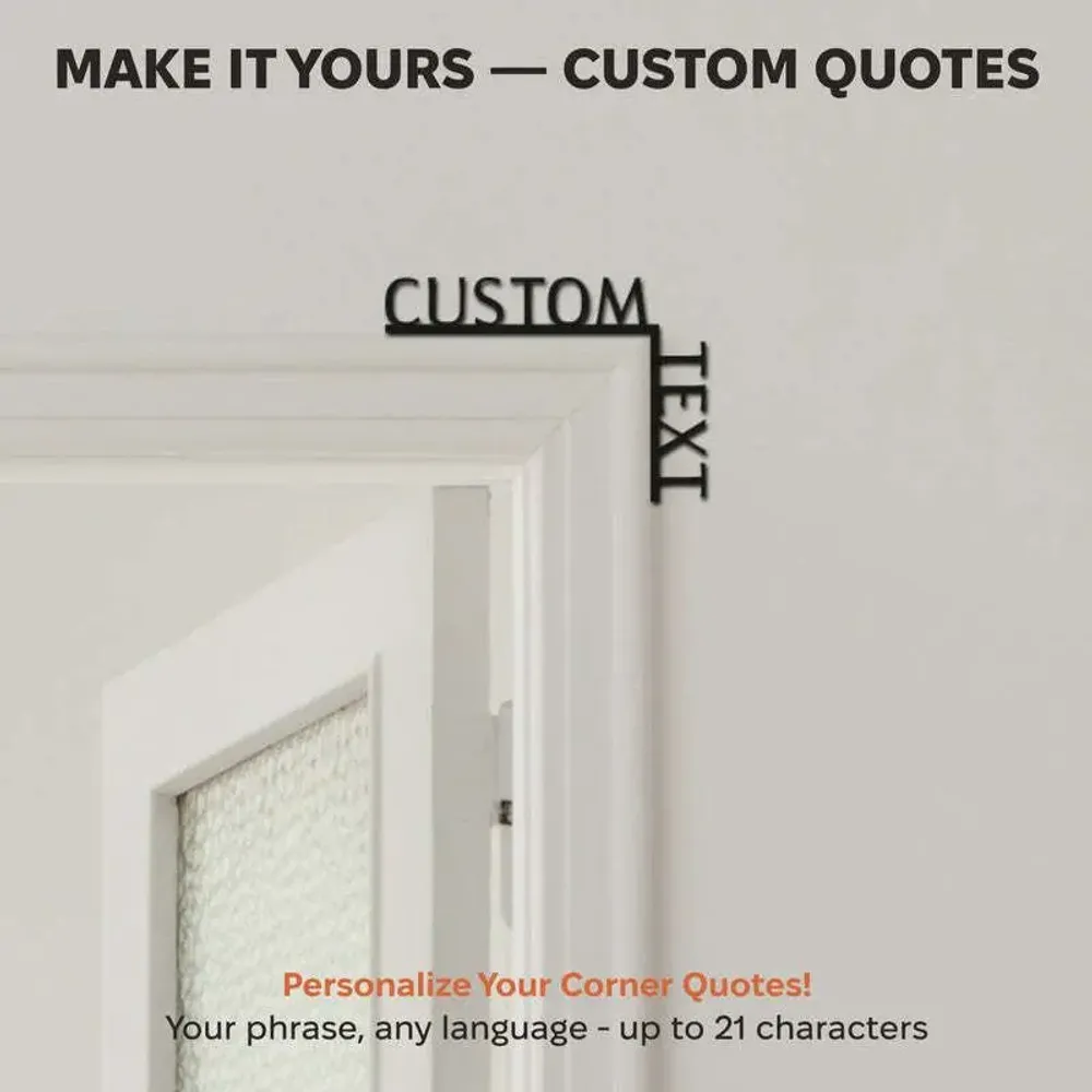 Decorative objects - Wooden Corner Quotes Personalization - ENJOY THE WOOD