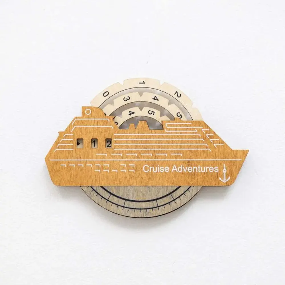 Objets de décoration - Carte du Monde en Bois 3D Colorée Travel Tracker Cruise Liner - Multicolore - ENJOY THE WOOD