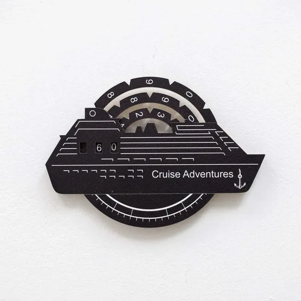 Objets de décoration - Carte du Monde en Bois Colorée 3D Travel Tracker Cruise Liner - Minuit - ENJOY THE WOOD