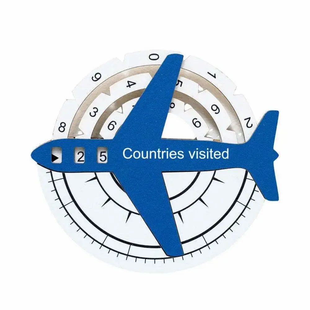 Objets de décoration - Carte du Monde en Bois Colorée 3D Travel Tracker – Aqua - ENJOY THE WOOD