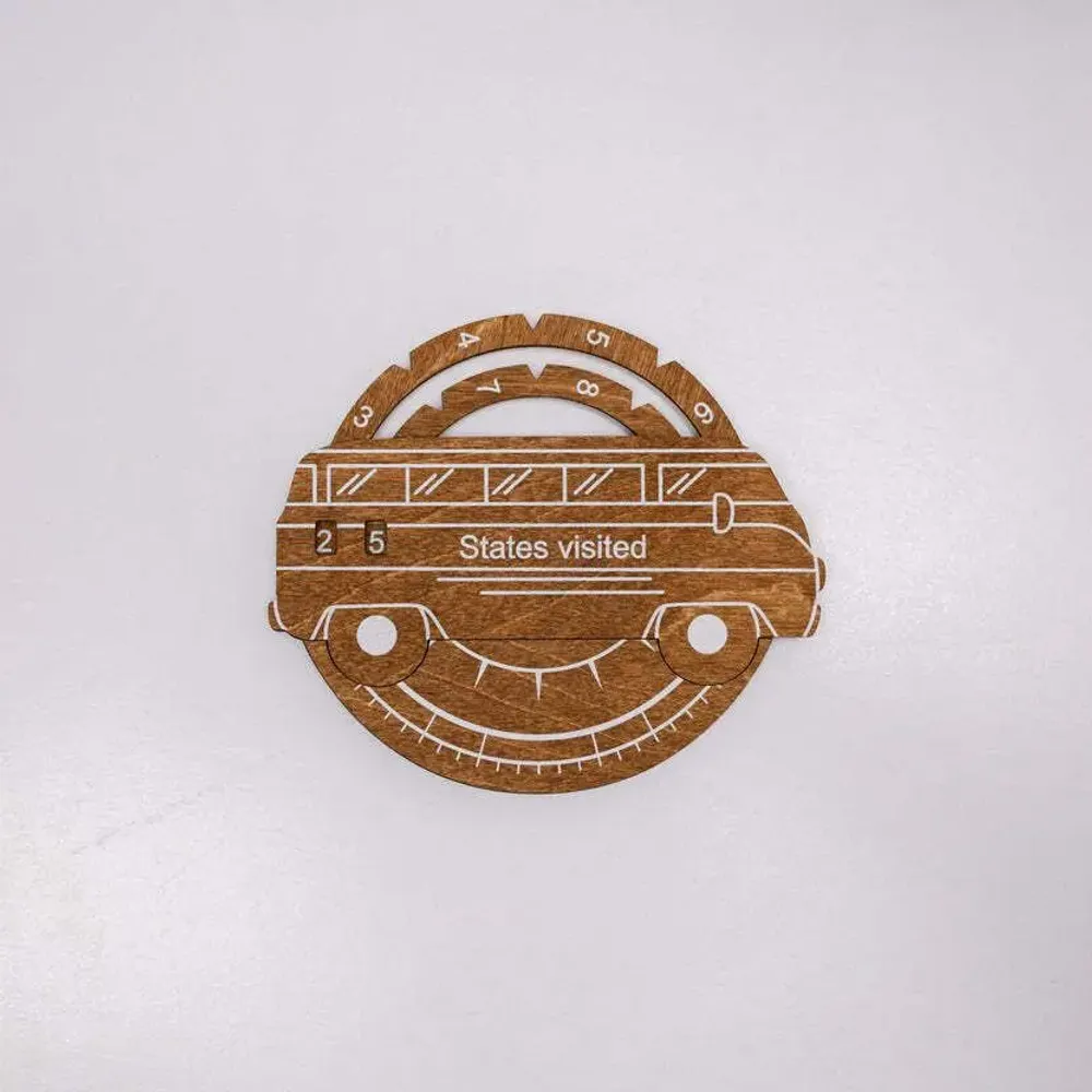 Objets de décoration - Carte des États-Unis en bois 3D Travel Tracker – Chêne - ENJOY THE WOOD