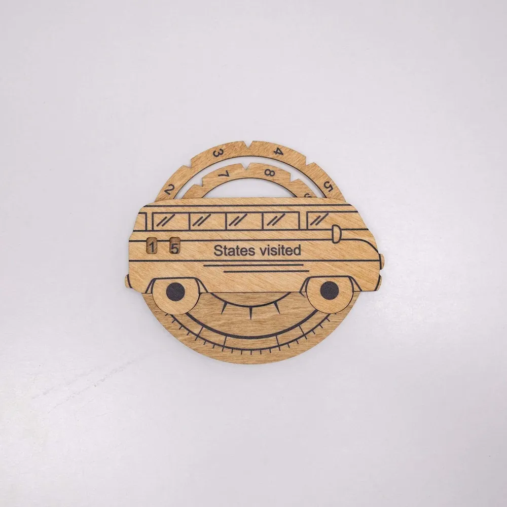 Objets de décoration - Carte des États-Unis en bois 3D Travel Tracker – Or - ENJOY THE WOOD