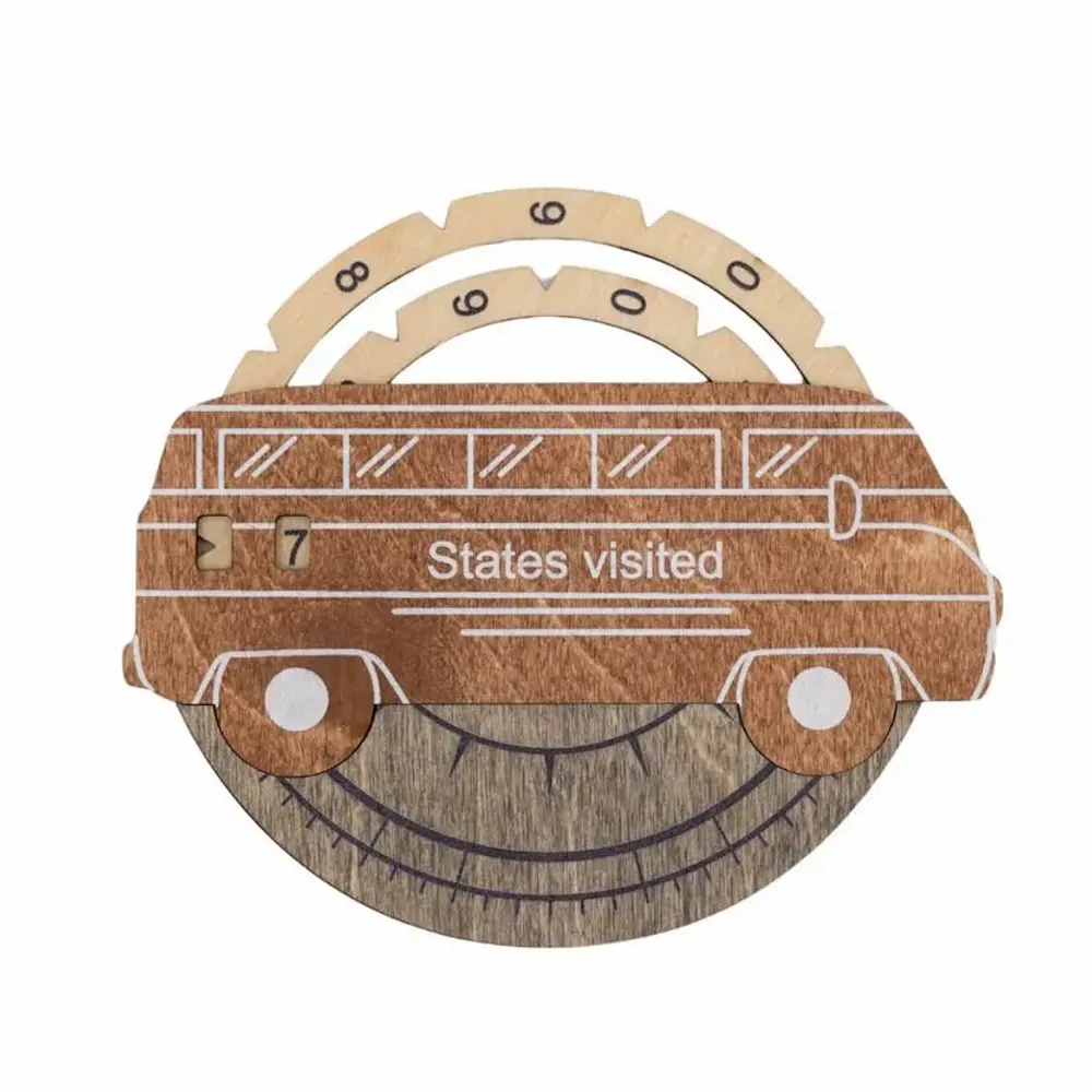 Decorative objects - Travel Tracker 3D Wooden USA Map – Smokey - ENJOY THE WOOD