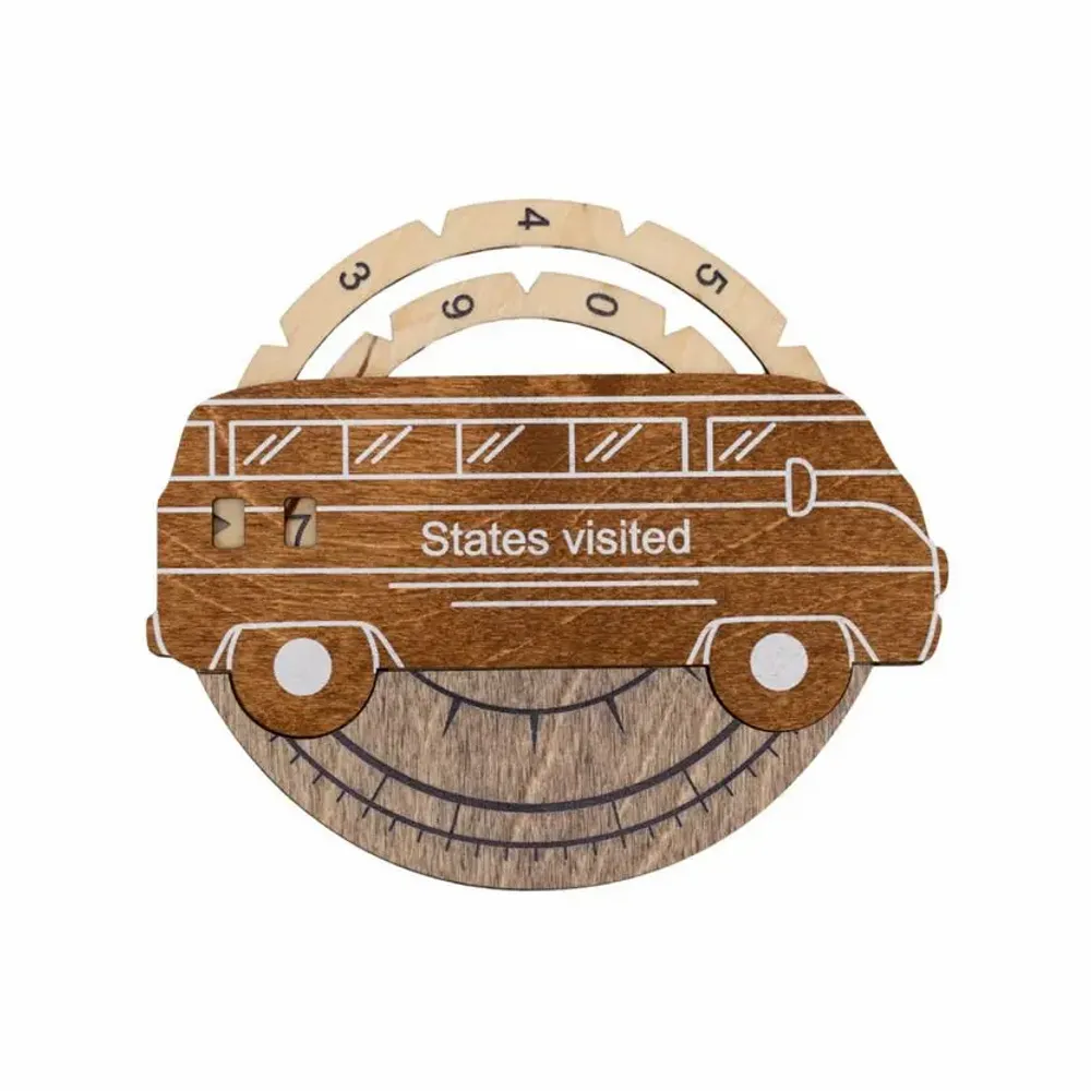 Objets de décoration - Carte des États-Unis en bois 3D pour suivi de voyage – Multicolore - ENJOY THE WOOD