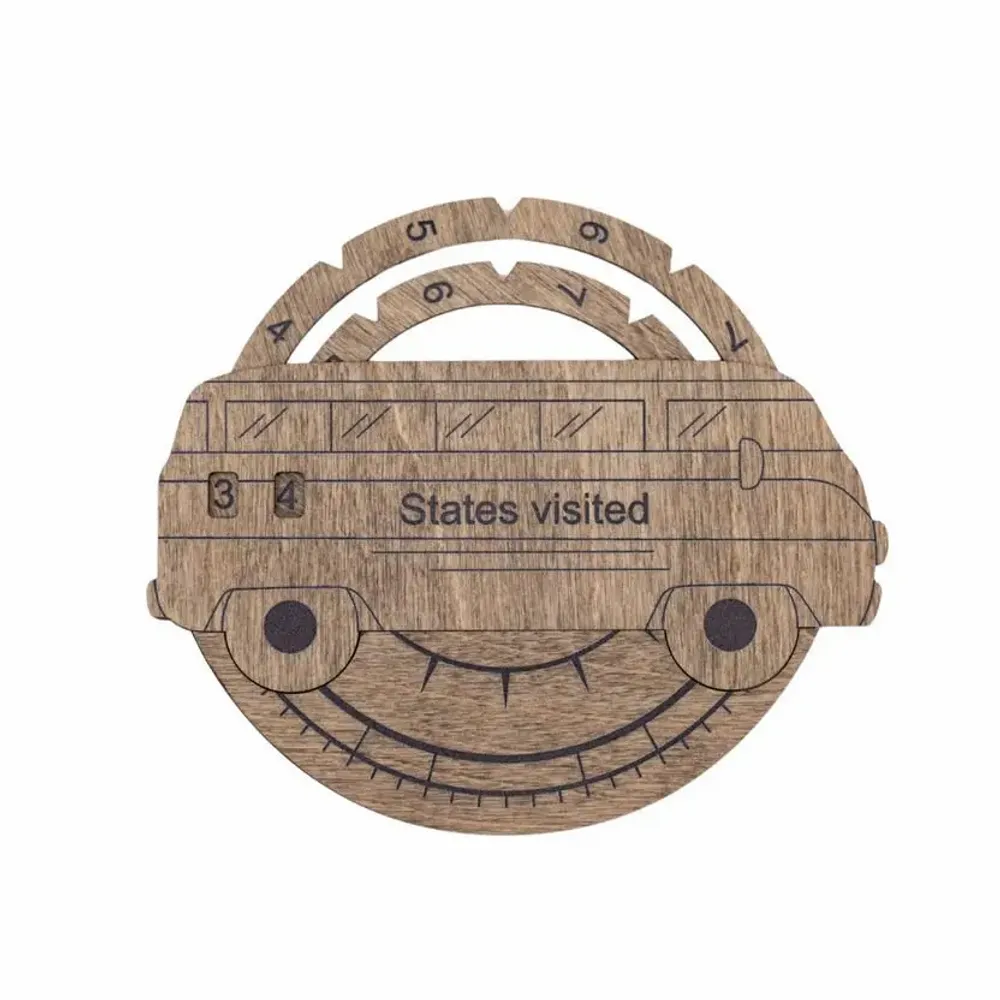 Decorative objects - Travel Tracker 3D Wooden USA Map – Terra - ENJOY THE WOOD