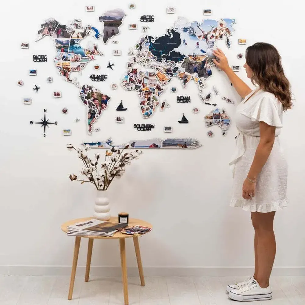 Other wall decoration - World Photo Map L Midnight - ENJOY THE WOOD
