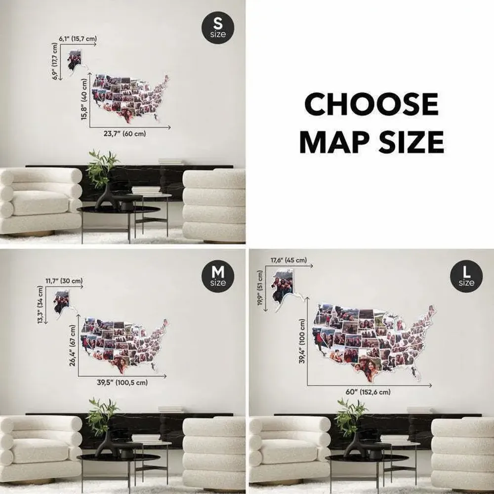 Other wall decoration - USA Photo Map Physical M - ENJOY THE WOOD