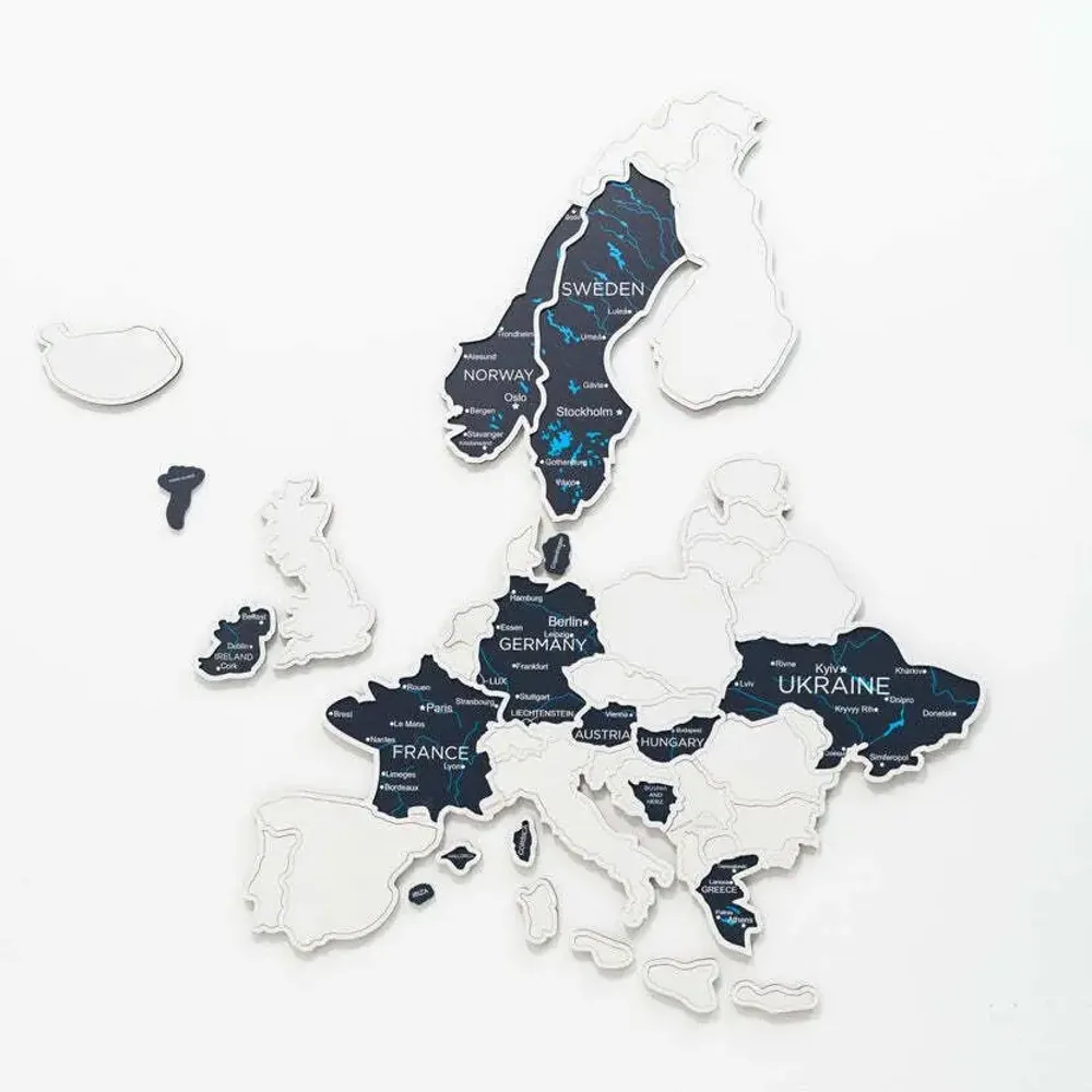 Autres décorations murales - Carte Photo Europe Minuit S - ENJOY THE WOOD