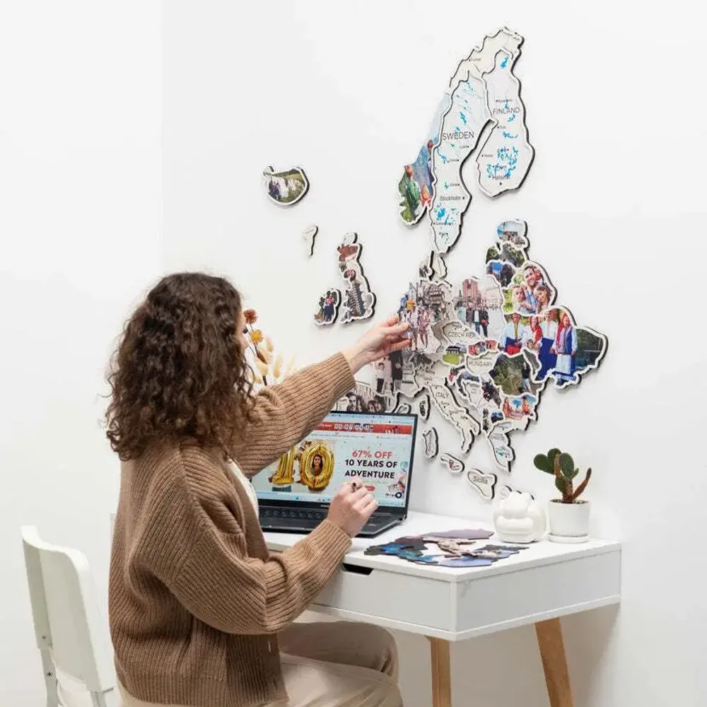 Autres décorations murales - Carte Photo Europe Pastel M - ENJOY THE WOOD