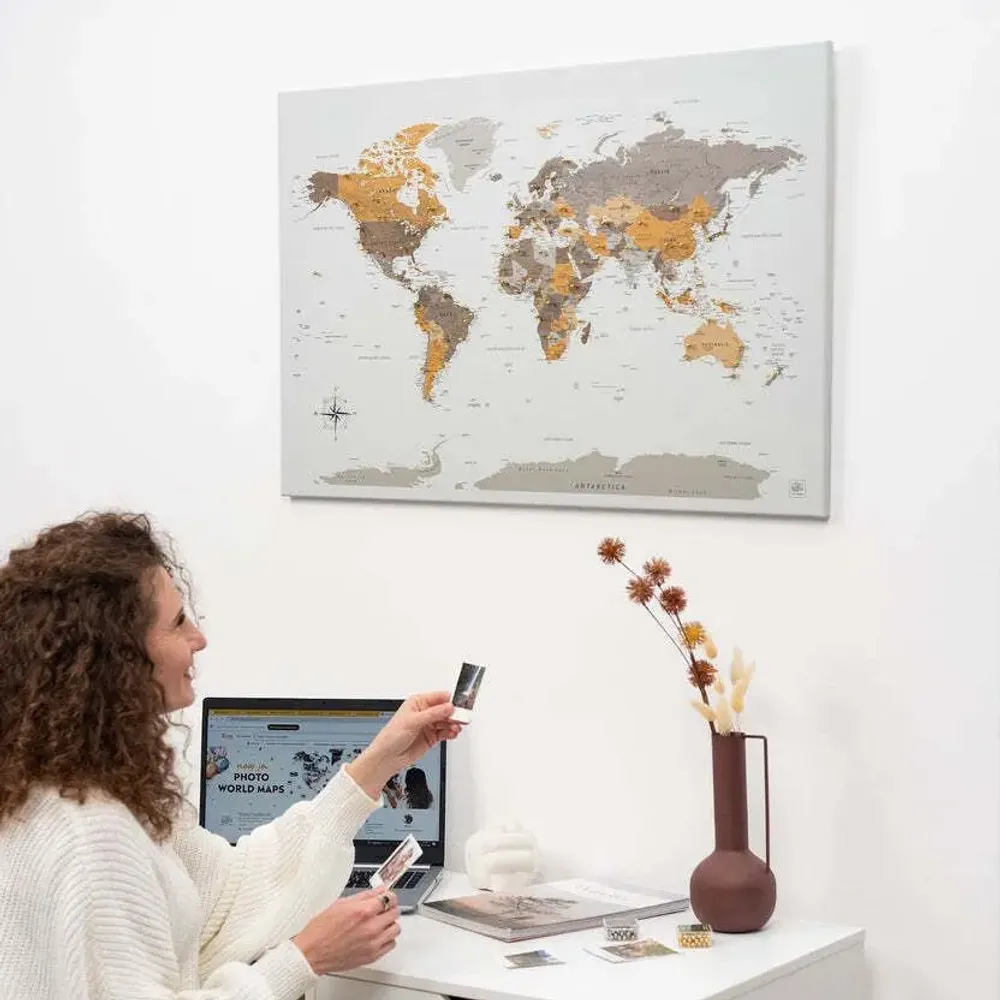 Other wall decoration - World Map on Canvas - Desert no Frame L - ENJOY THE WOOD