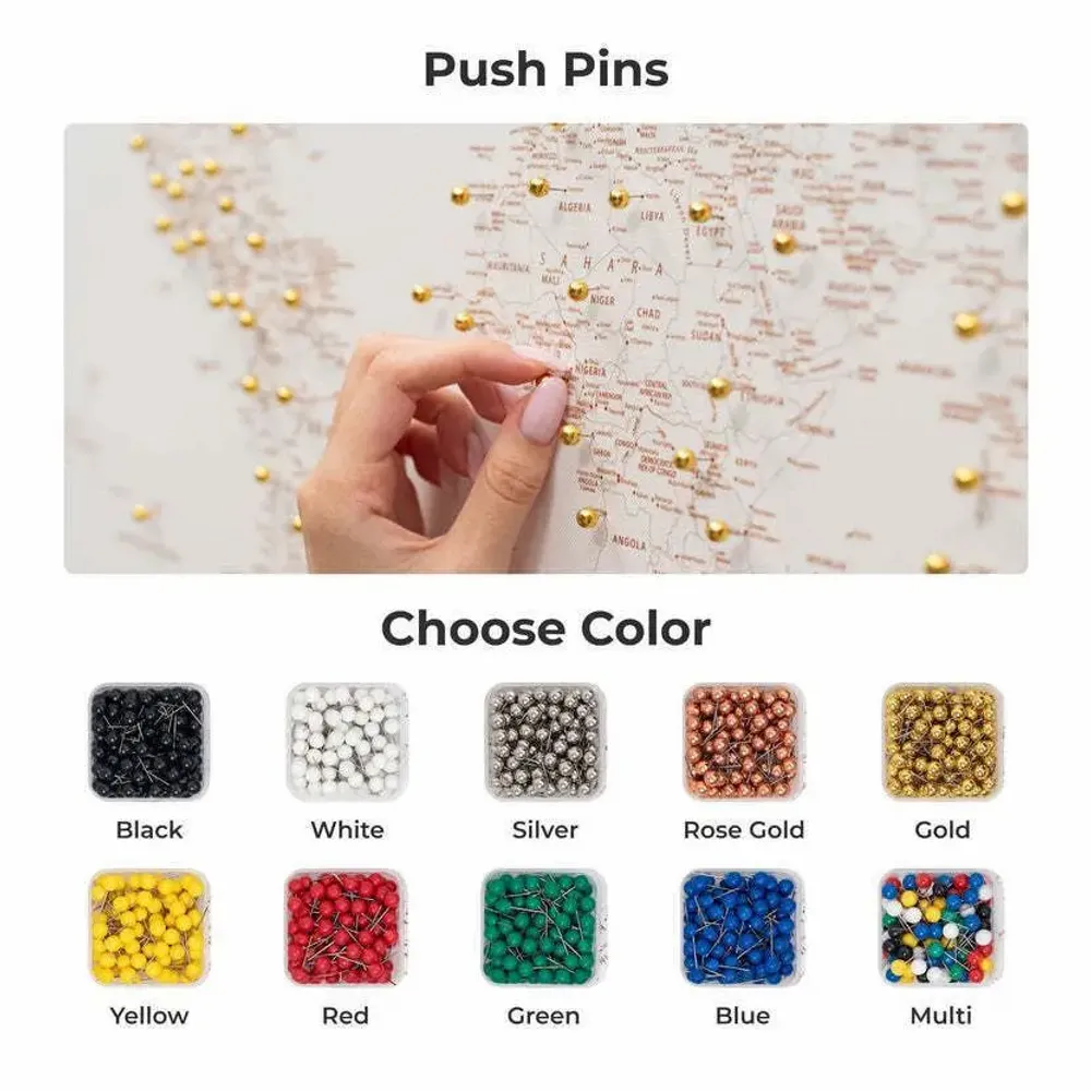 Other wall decoration - World Map on Canvas - Beige no Frame M - ENJOY THE WOOD