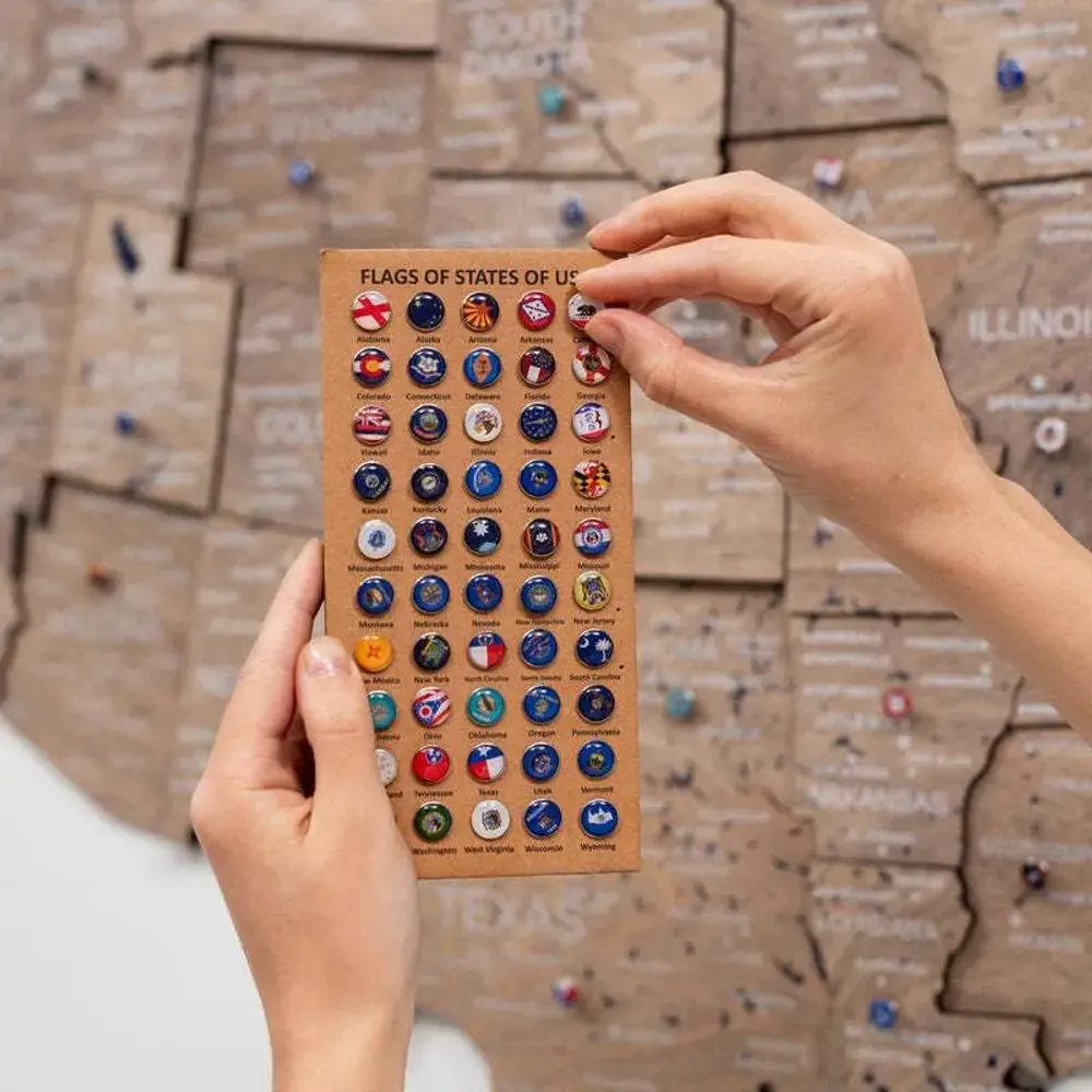 Autres décorations murales - Carte 3D en bois des États-Unis - Terra M Prime - ENJOY THE WOOD