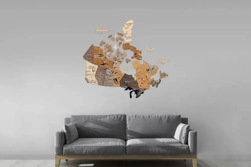 Other wall decoration - 3D Canada Wooden Map Multicolor XL Prime - ENJOY THE WOOD