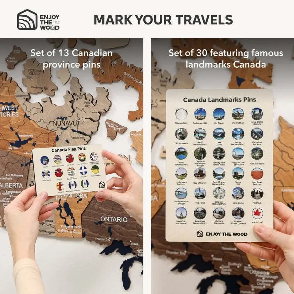 Other wall decoration - 3D Canada Wooden Map Multicolor XL Prime Plus - ENJOY THE WOOD