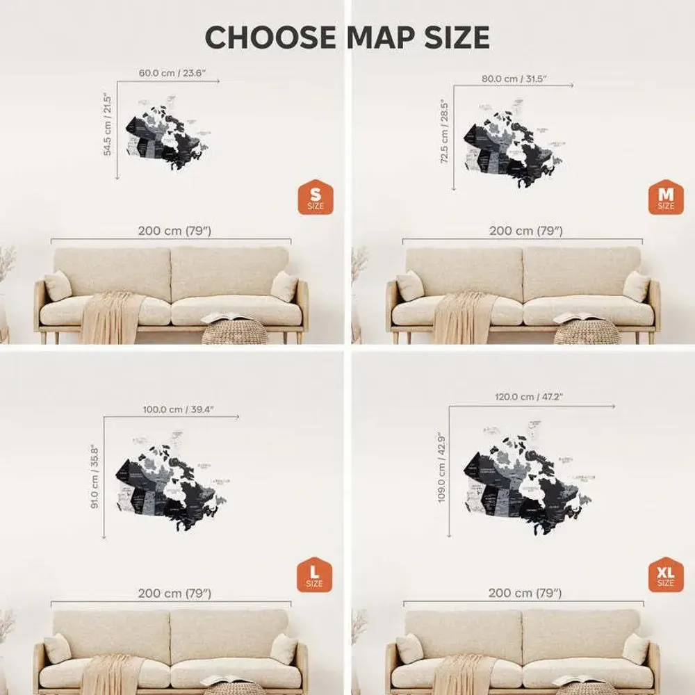 Other wall decoration - 3D Canada Wooden Map Nordik L Prime - ENJOY THE WOOD