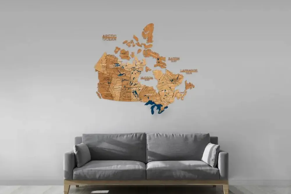 Other wall decoration - 3D Canada Wooden Map Oak M Blank - ENJOY THE WOOD