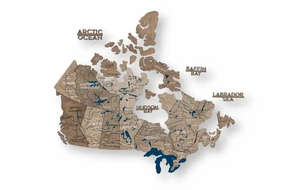 Other wall decoration - 3D Canada Wooden Map Terra S Prime Plus - ENJOY THE WOOD