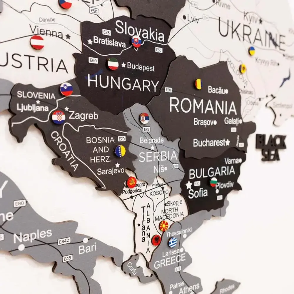 Other wall decoration - 3D Europe Wooden Map Nordik S Prime Plus - ENJOY THE WOOD