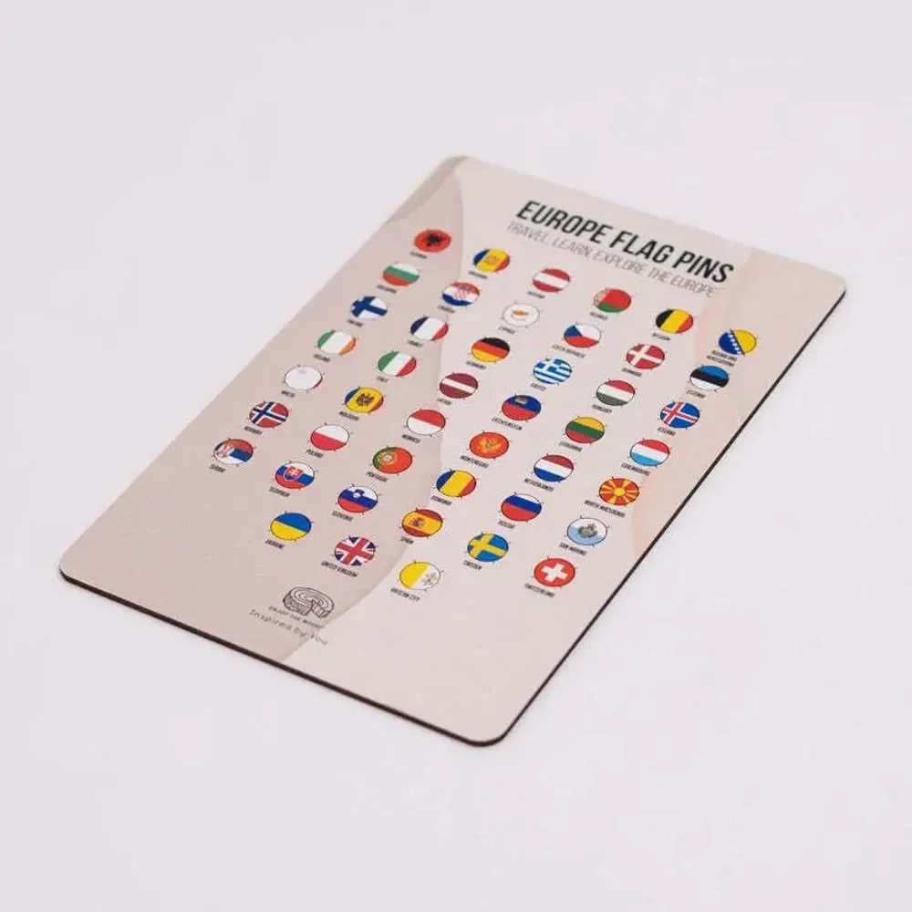 Objets de décoration - Épingles de drapeau européen - ENJOY THE WOOD