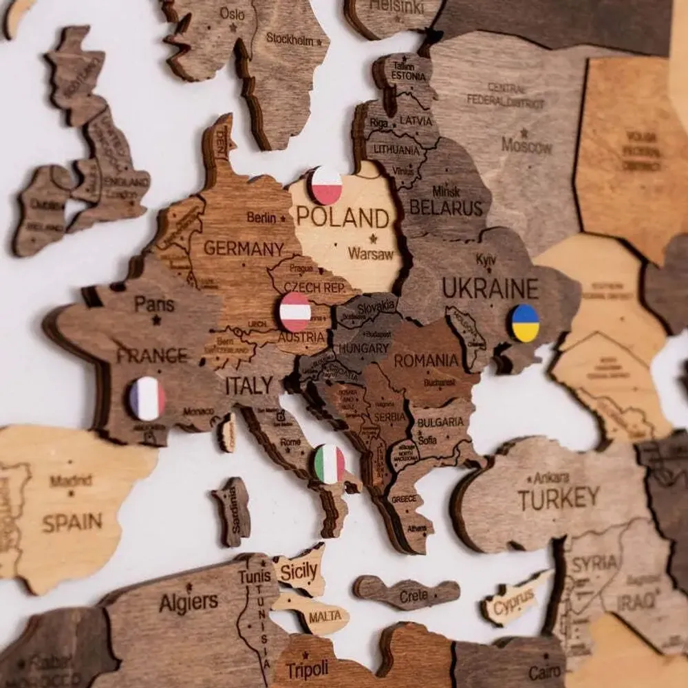 Objets de décoration - Épingles de drapeau européen - ENJOY THE WOOD