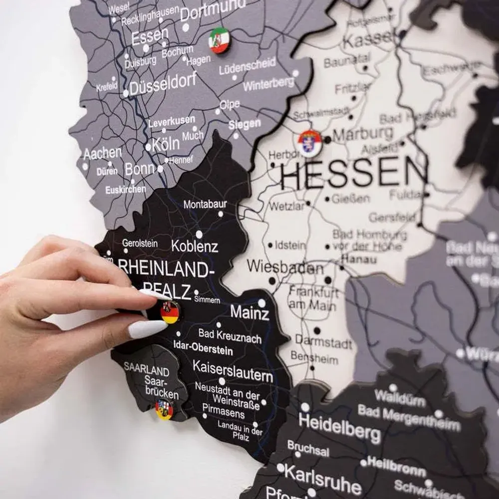 Other wall decoration - 3D Germany Wooden Map Nordik M Blank - ENJOY THE WOOD