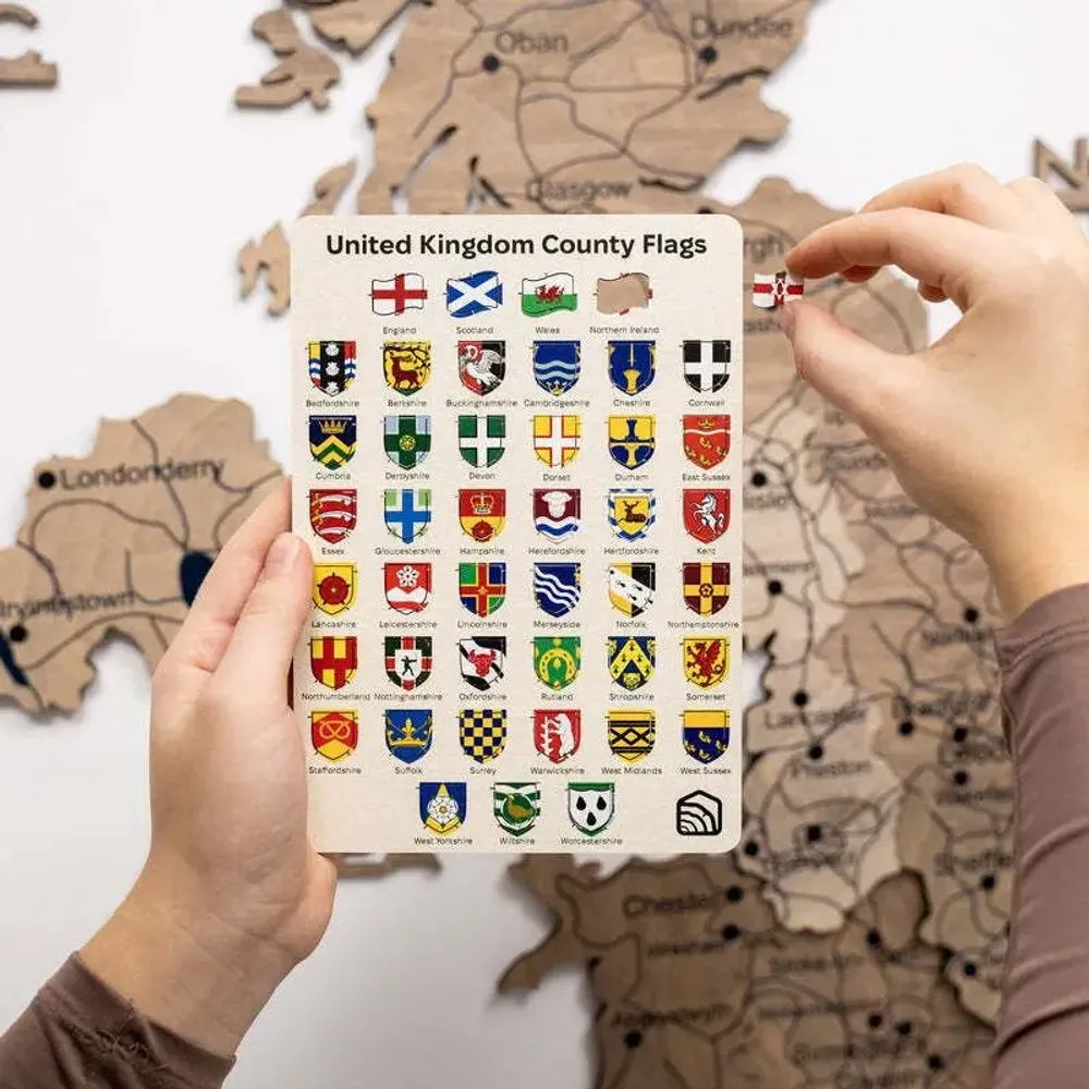 Other wall decoration - 3D Wooden Map of the United Kingdom Terra M Prime - ENJOY THE WOOD