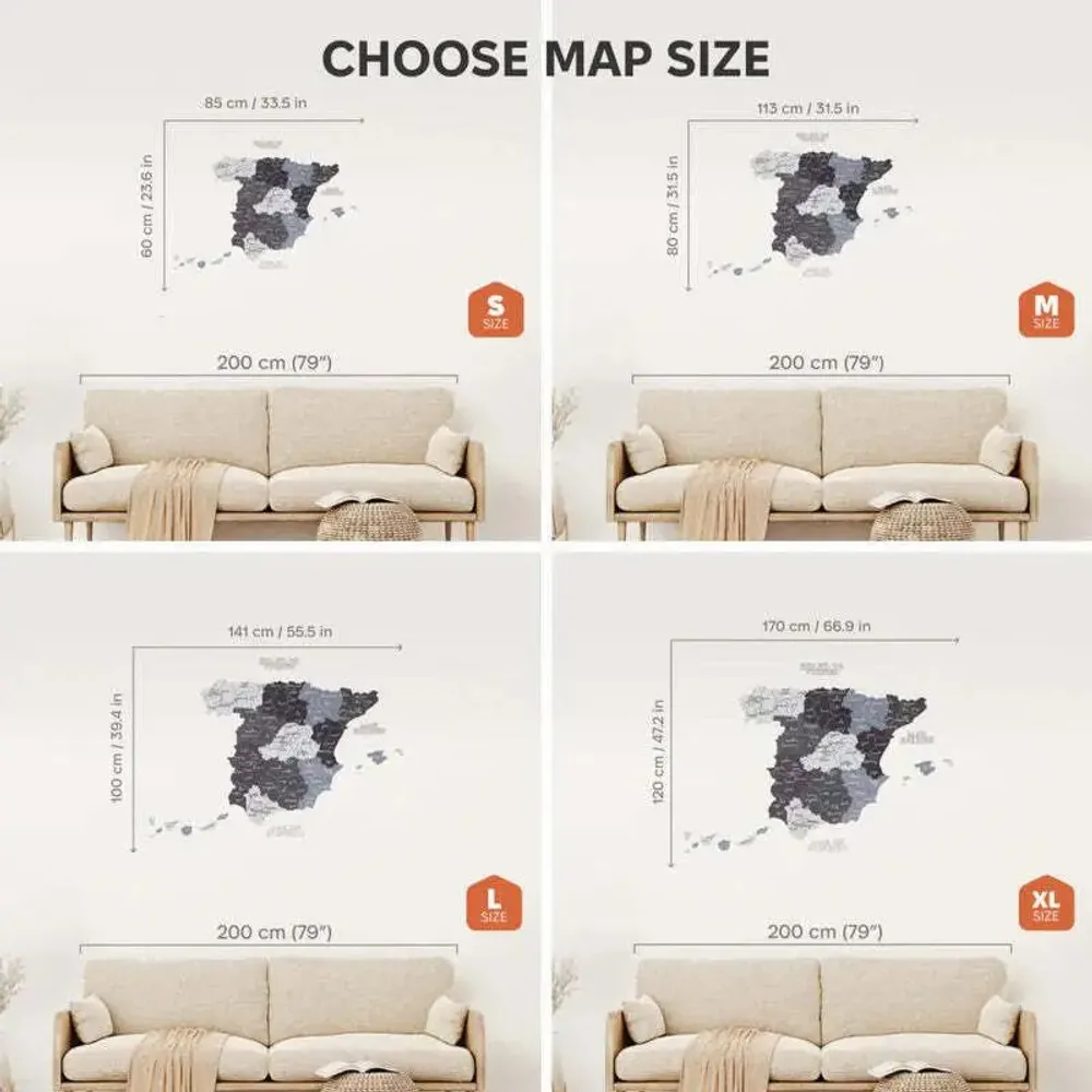 Other wall decoration - Wooden Map of Spain – Nordik L Blank - ENJOY THE WOOD