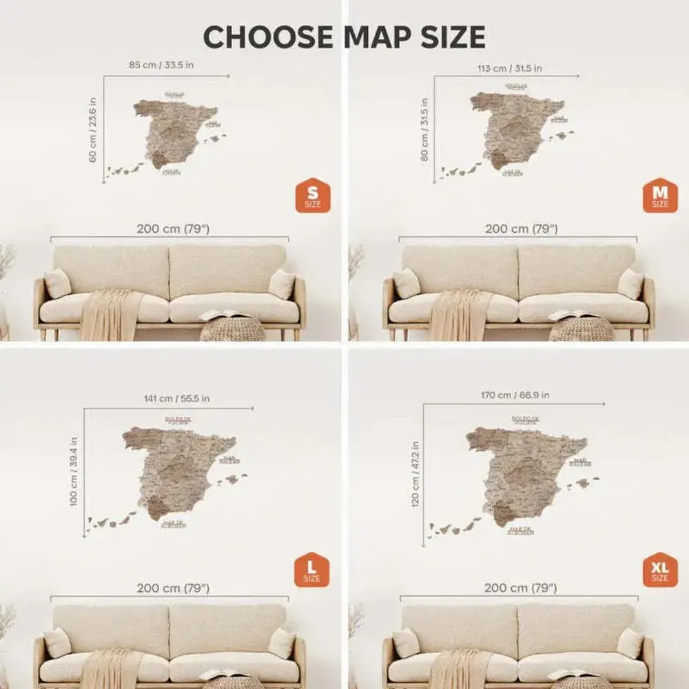 Other wall decoration - Wooden Map of Spain – Terra M Prime Plus - ENJOY THE WOOD