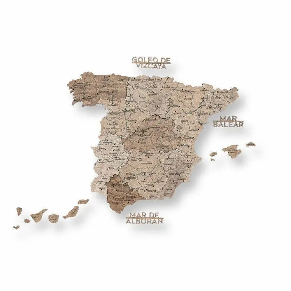 Other wall decoration - Wooden Map of Spain – Terra XL Blank - ENJOY THE WOOD
