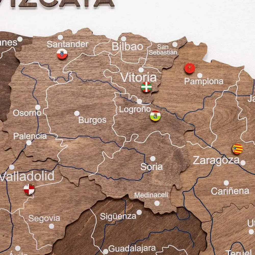 Objets de décoration - Épingles de drapeau d'Espagne - ENJOY THE WOOD