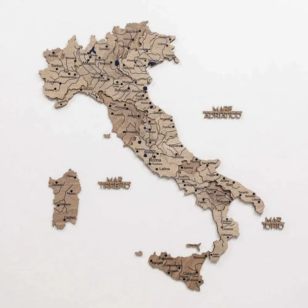 Other wall decoration - Wooden Map of Italy - Terra XL Prime Plus - ENJOY THE WOOD