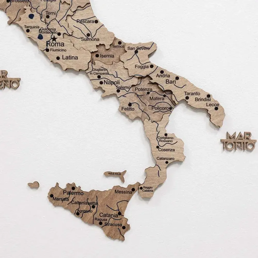 Other wall decoration - Wooden Map of Italy - Terra XL Prime Plus - ENJOY THE WOOD