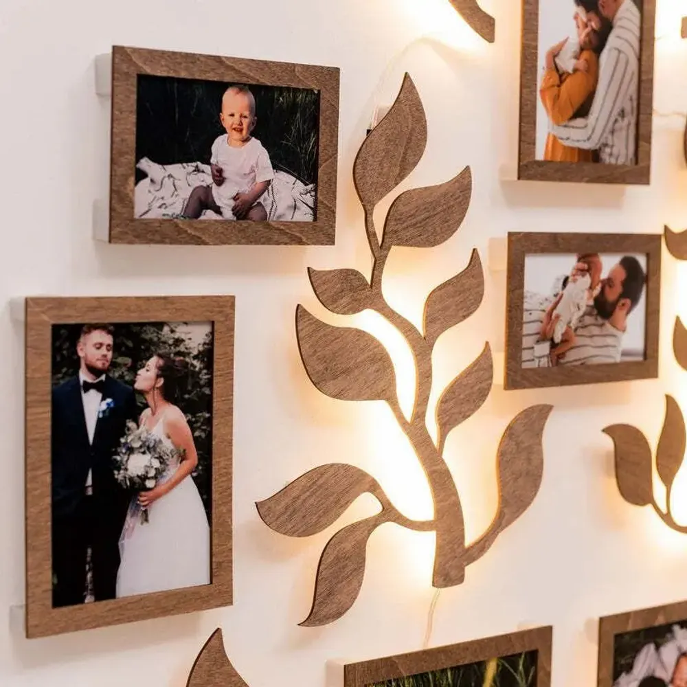 Other wall decoration - Wooden Led Family Tree - Nova L Oak LED - ENJOY THE WOOD