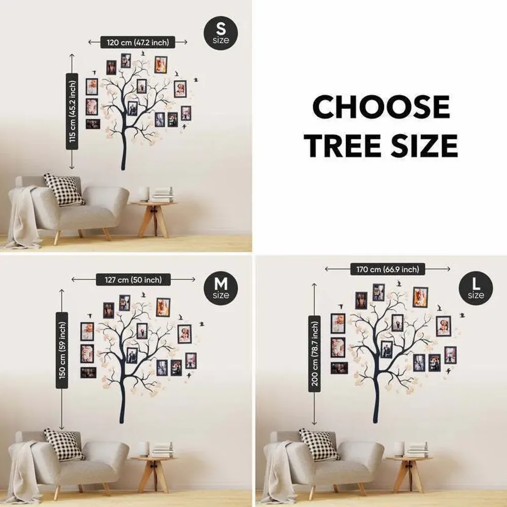 Other wall decoration - Wooden Family Tree - Origins S Light flowers - ENJOY THE WOOD