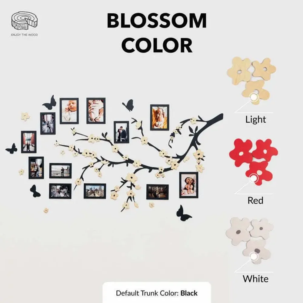 Autres décorations murales - Arbre généalogique en bois - Fleurs de lumière de l'unité - ENJOY THE WOOD