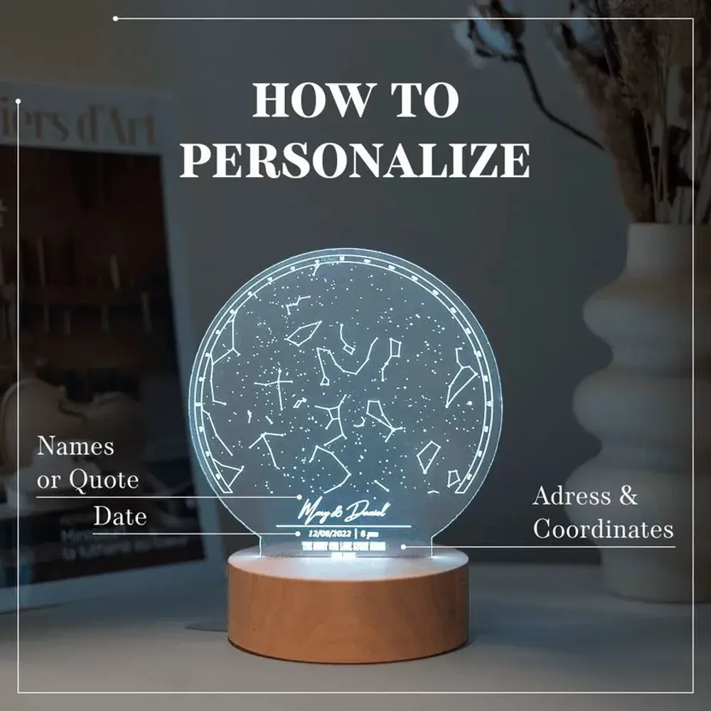 Lampes de bureau  - Support de Lumière Étoile RGB - ENJOY THE WOOD