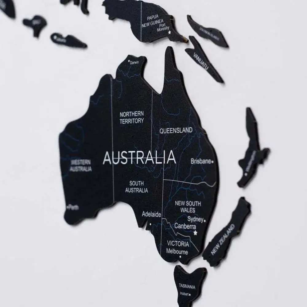 Other wall decoration - 2D Wooden World Map Midnight S - ENJOY THE WOOD