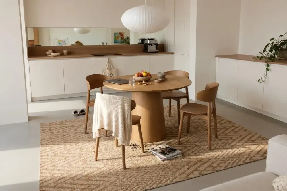 Tapis - Tapis Nomad Beige laine et lin - COCONO