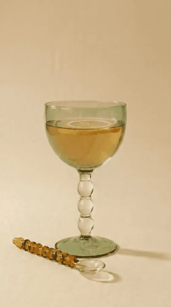 Verres à pied - Verre à cocktail Bubble Stem, 6,2 x 3,5 pouces - CASA AMAROSA
