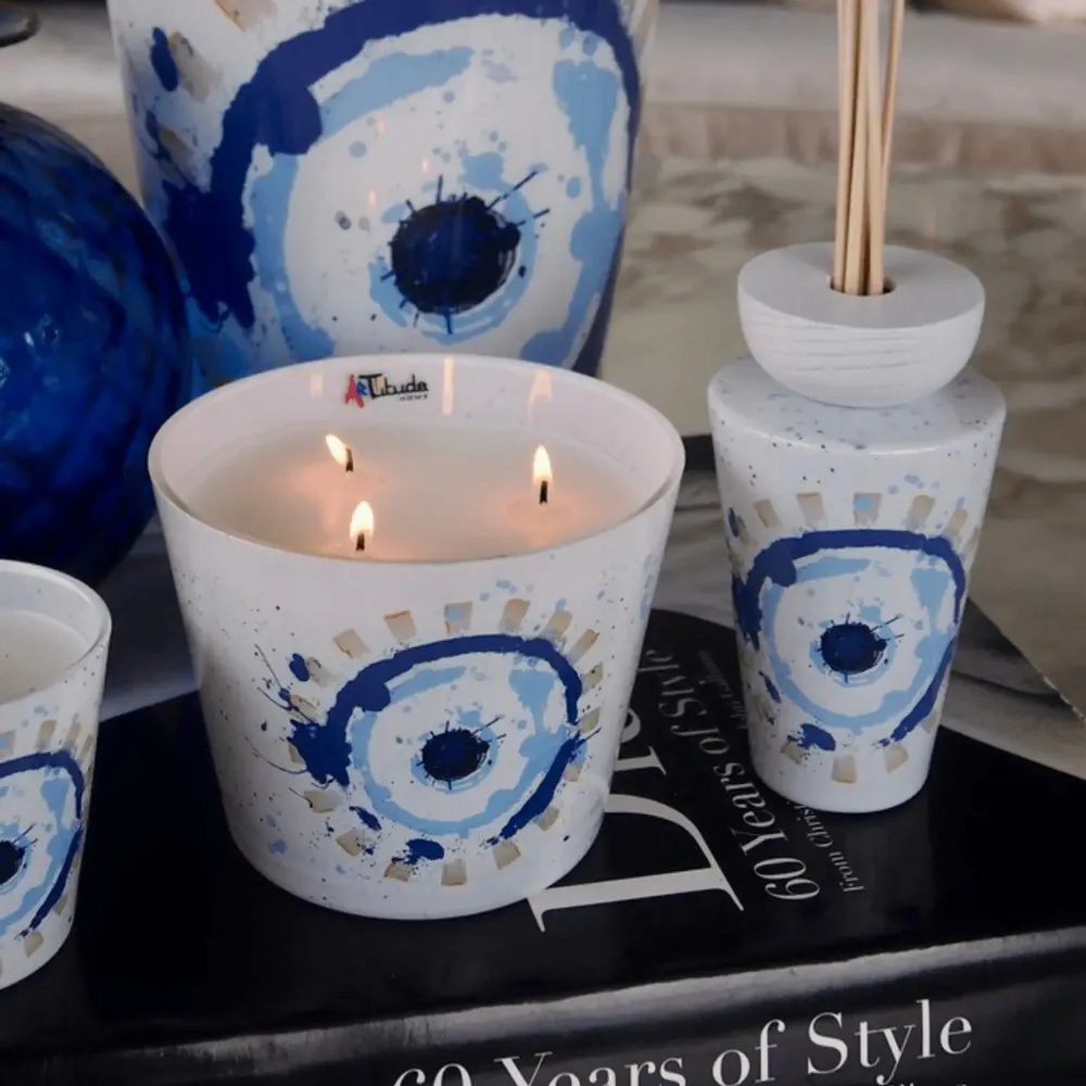 Bougies - Mal De Ojo (Sel marin, Sauge, Bois flottant) - Bougie parfumée en verre - 10 cm - ARTITUDE HOME