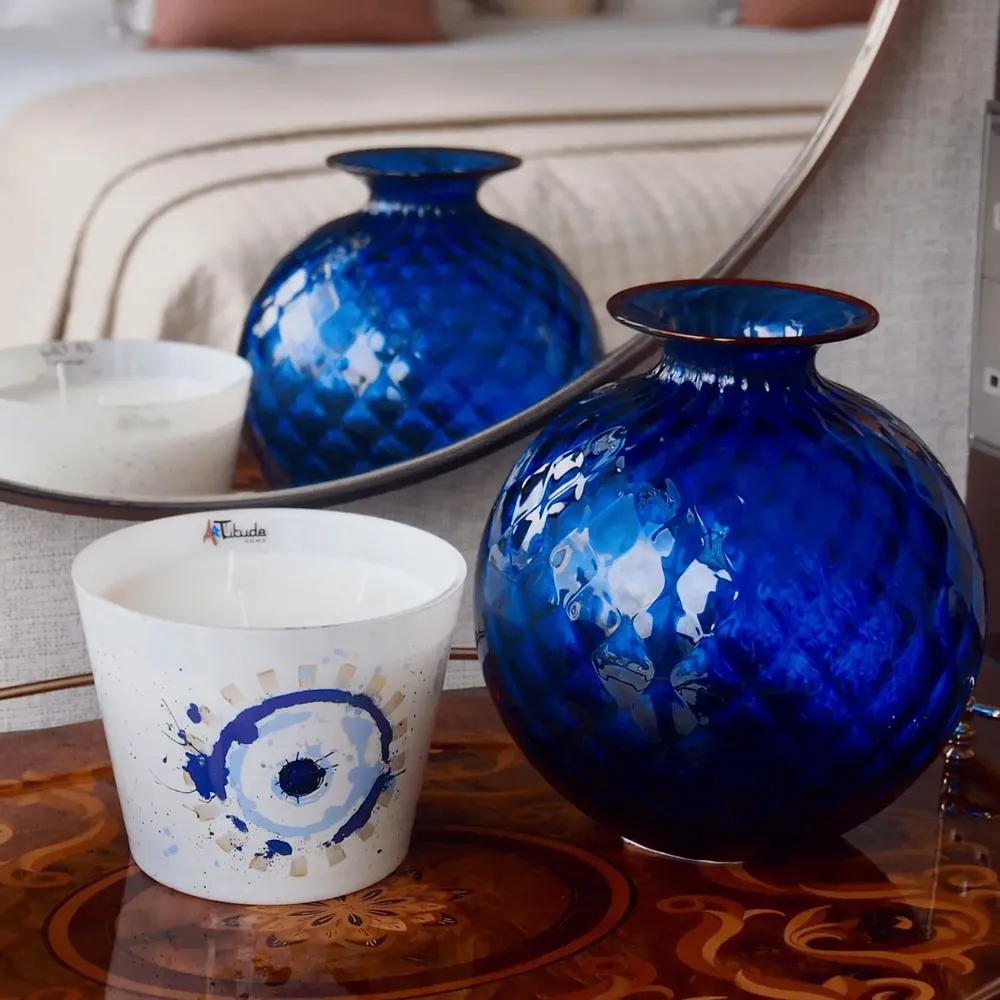 Bougies - Mal De Ojo (Sel marin, Sauge, Bois flottant) - Bougie parfumée en verre - 10 cm - ARTITUDE HOME