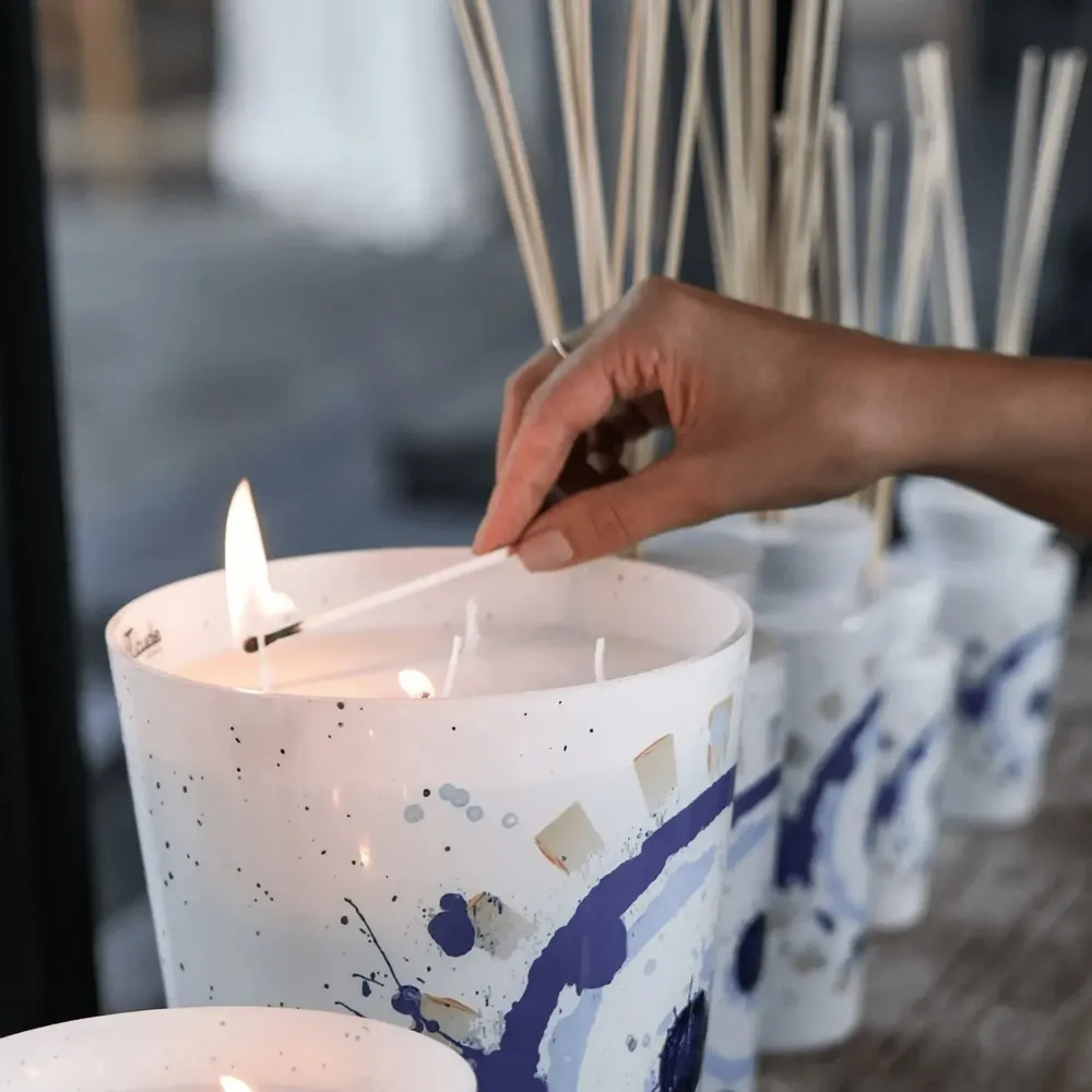 Bougies - Mal De Ojo (Sel marin, Sauge, Bois flottant) - Bougie parfumée en verre - 24 cm - ARTITUDE HOME