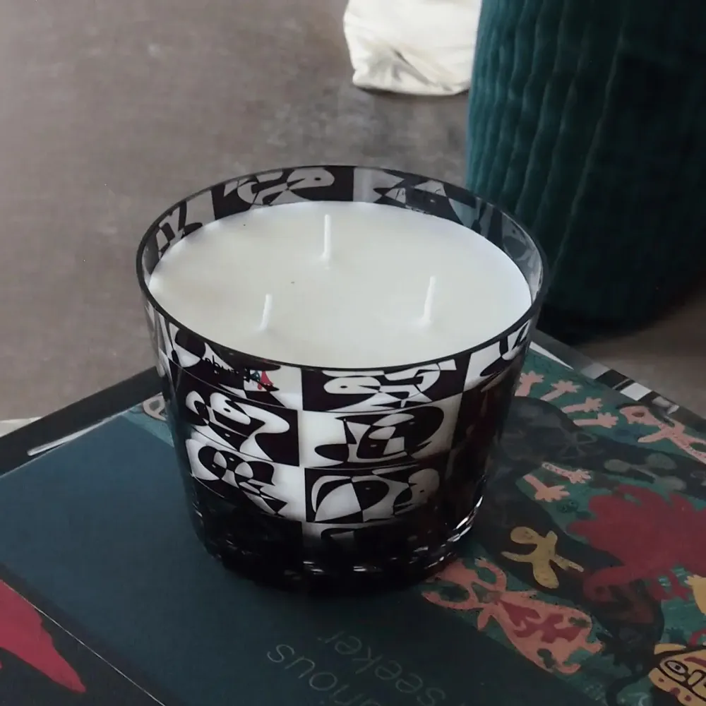 Candles - Mosaico En Ajedrez (Leather-Musk-Amber) - Scented Glass Candle - 10cm - ARTITUDE HOME