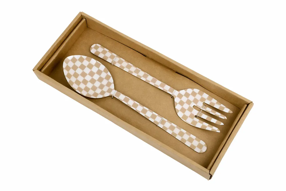 Ustensiles de cuisine - Pelle à salade en émail (ensemble de 2) - 11 x 2,5 pouces - CASA AMAROSA