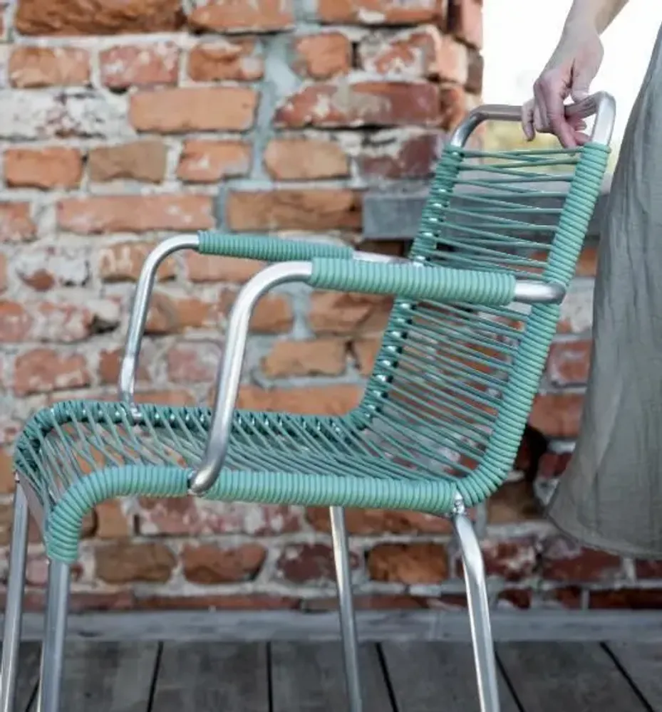 Lawn chairs - MYA - Aluminum outdoor chair with PVC covered armrests. - FIAM SRL